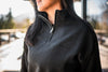Basics - Black Quarter-Zip SHE IS Sweatshirt